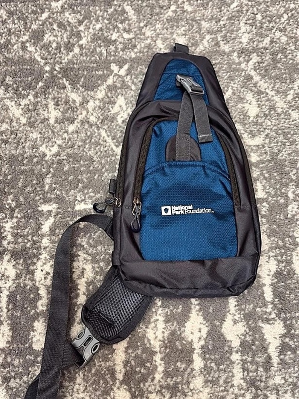National Park Blue & Black Sling Bag